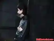 Groped BDSM submissive gets restrained