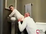 Mature gay rimms and fist fucks young handsome homosexual