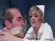 Milf nurse rides face to male patient