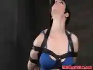 Mouth Gagged Bitch In Rough Bdsm Session