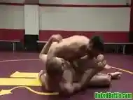 Muscular jock assfucked after wrestling