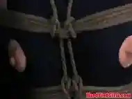 Over Arm Tie Bondage Session For Useless Slut