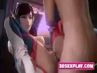 Overwatch Cartoon Nude DVa Gets Fuck in Her Animated Cunt