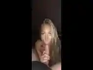 SLOPPY BLOWJOB FROM a BLONDE COLLEGE STUDENT Girl