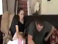 Step brother grinding and cums on ass his step sister