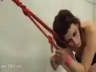 To much of rope and cute BDSM submissive sex