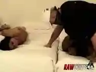 Two asian girls struggle and get tied